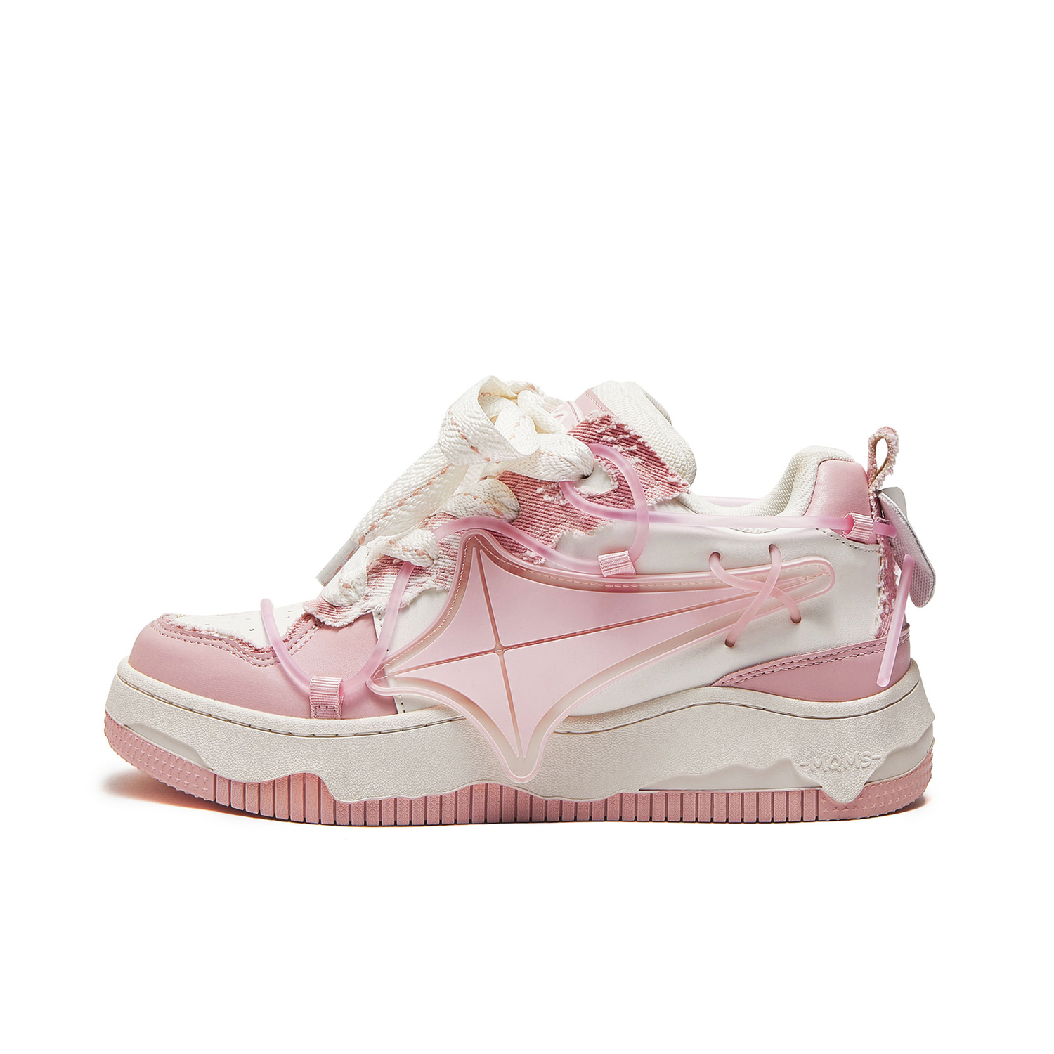 

Кроссовки MQMS Meteor Skateboarding Shoes Unisex Low-top White, розовый
