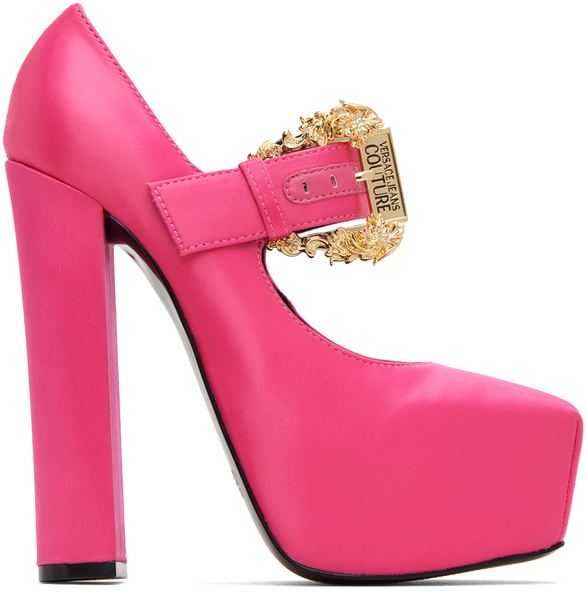 

Розовые туфли на каблуке на платформе Hurley Versace Jeans Couture, Розовый
