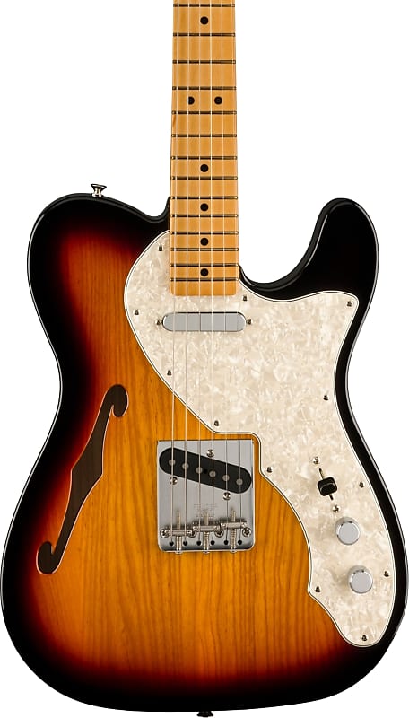 Электрогитара Fender Vintera II '60s Telecaster Thinline Electric Guitar, 3-Color Sunburst электрогитара fender vintera ii 60s telecaster thinline with maple fretboard 3 color sunburst