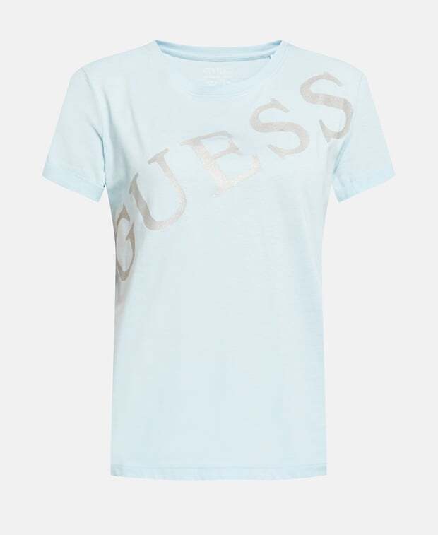 

Футболка Guess, светло-синий