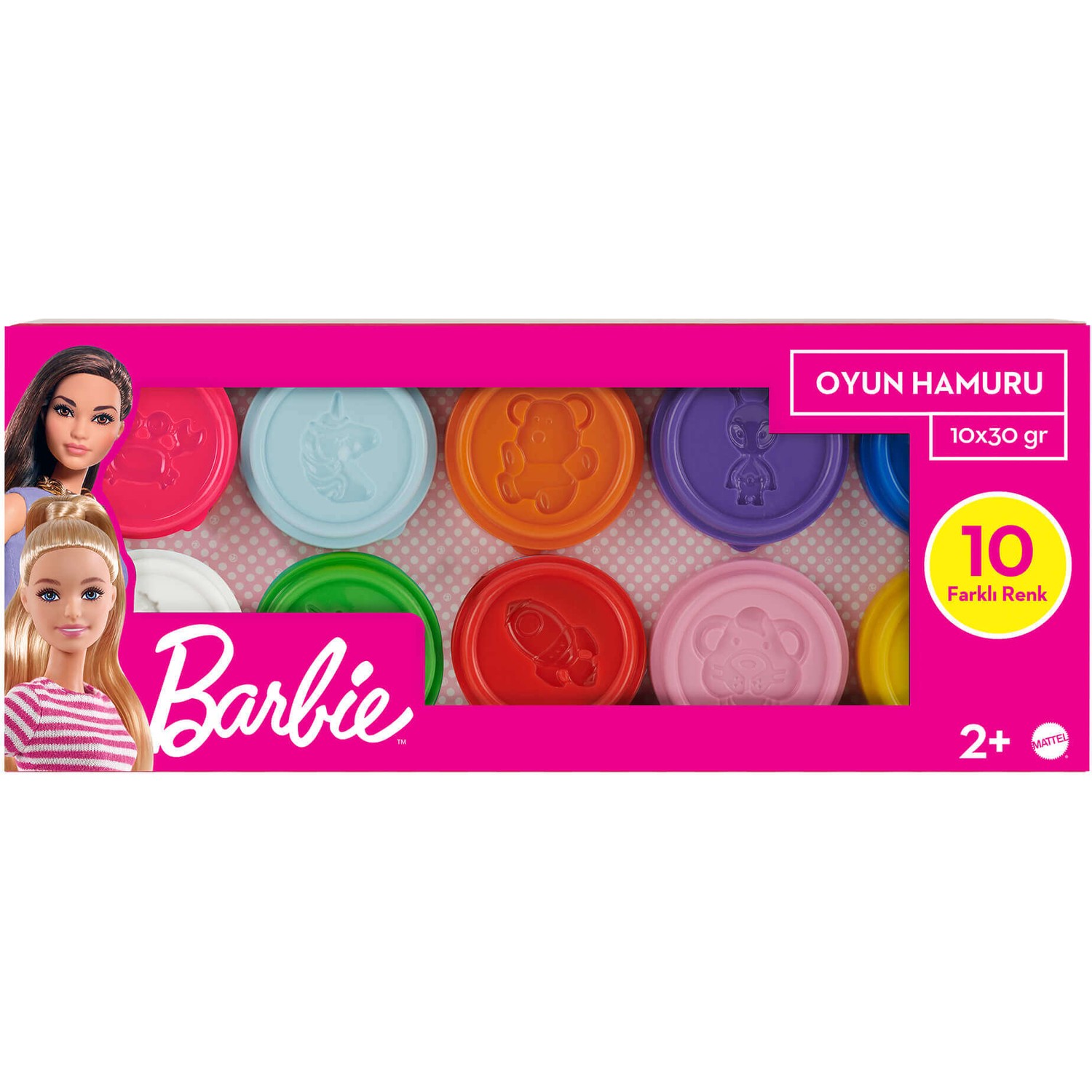 цена Игровой набор Barbie тесто для лепки Hhj37, 10 цветов