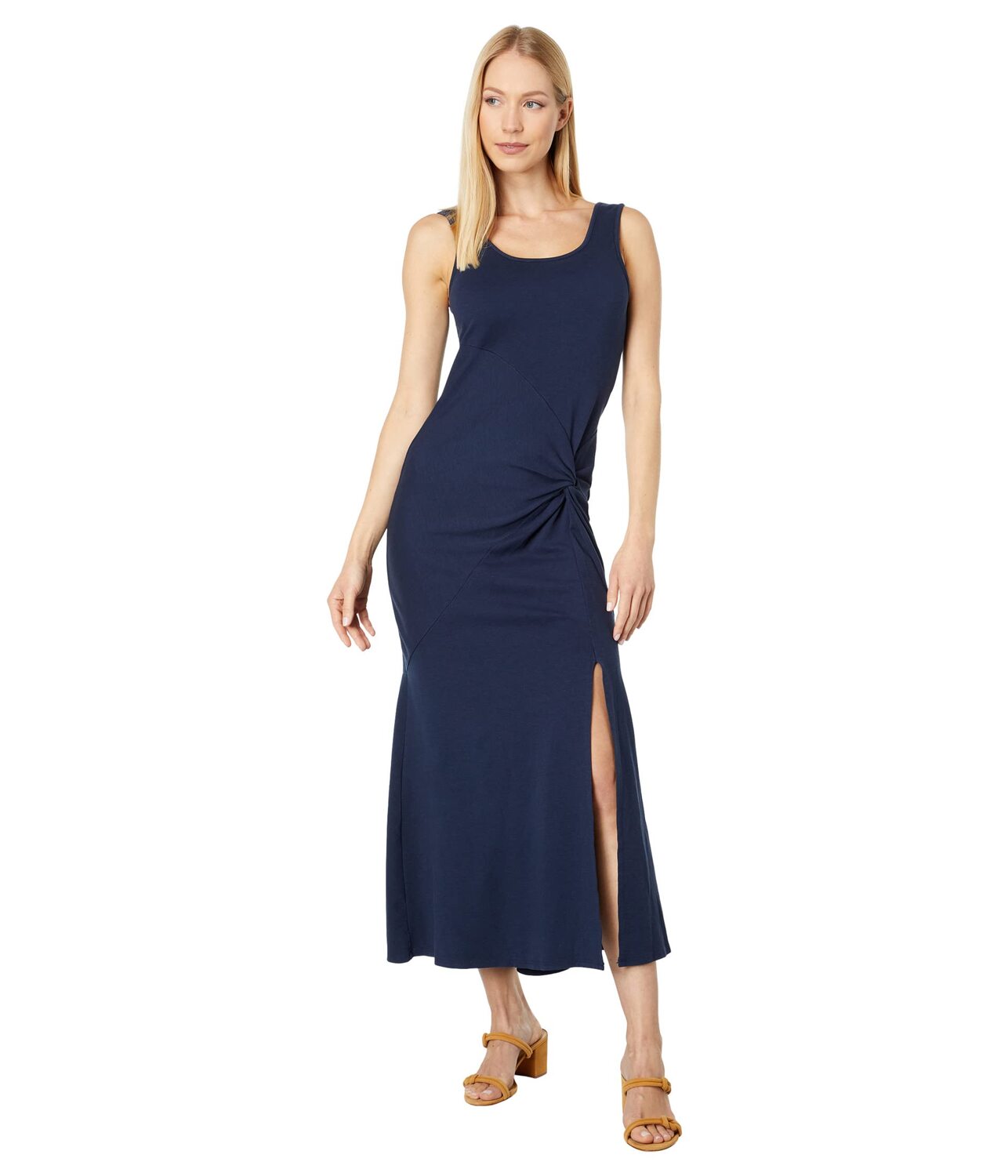 

Платье SUNDRY, Long Twist Front Sleeveless Dress in Cotton Modal