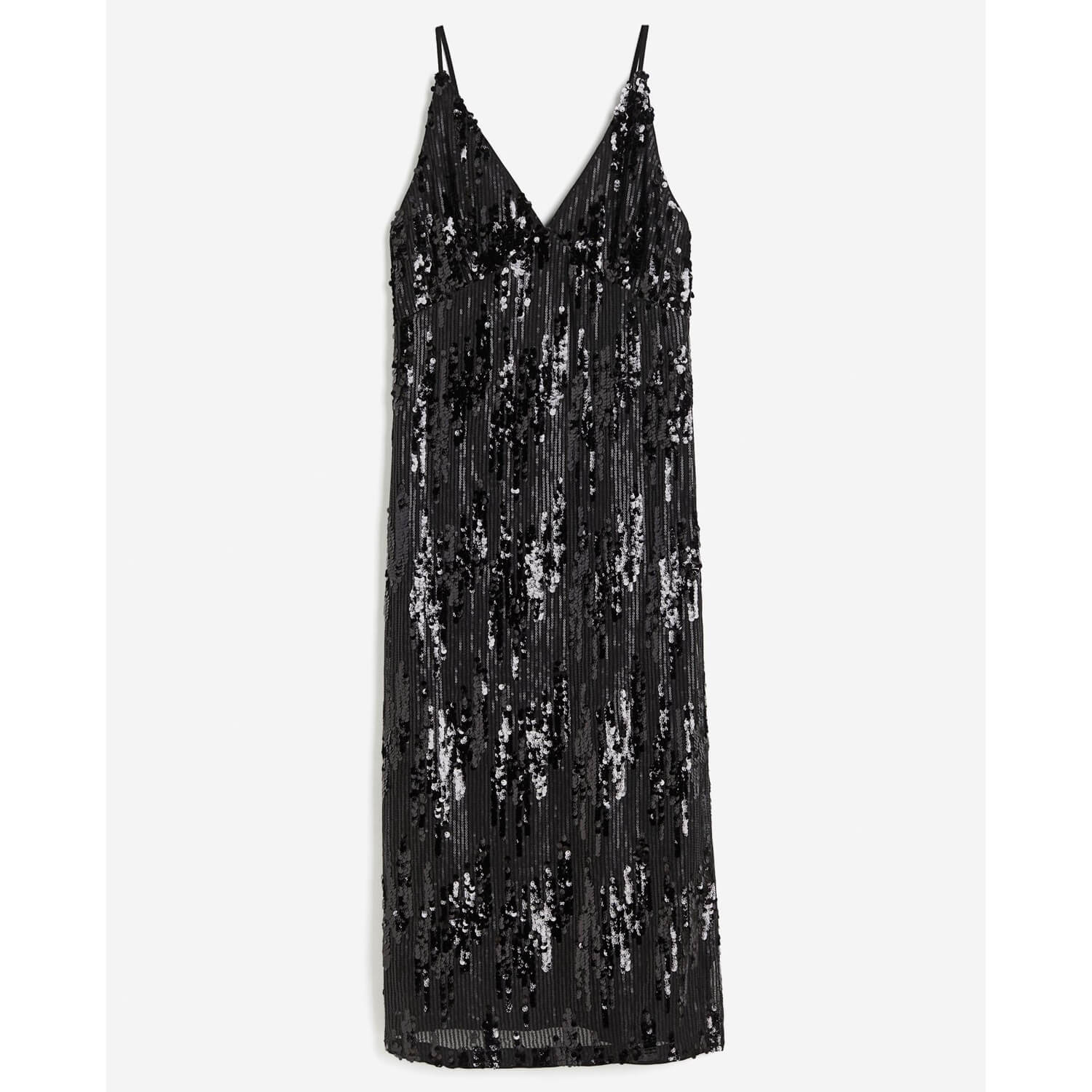 Платье H&M Sequined Slip, черный