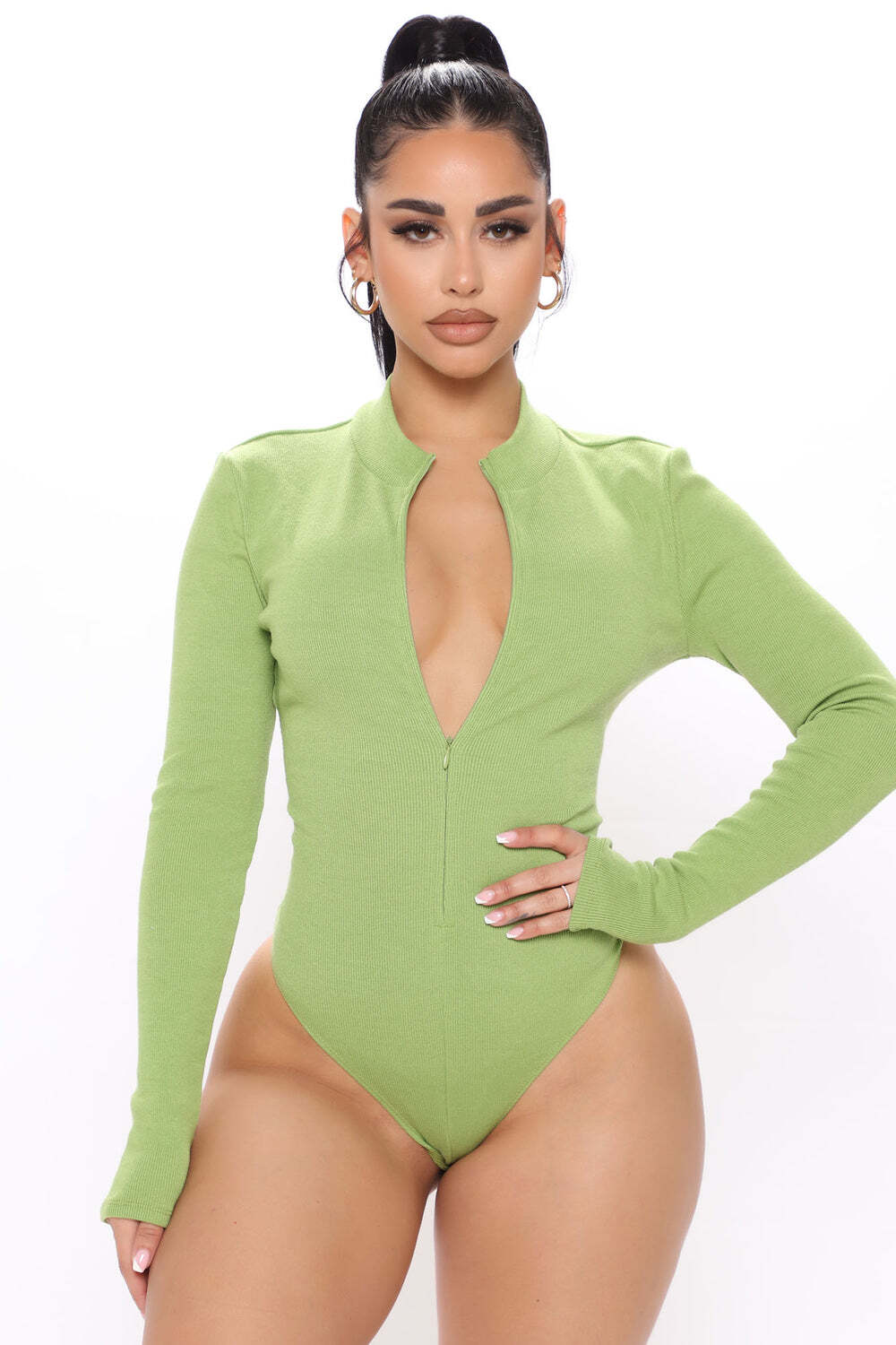 

Боди Fashion Nova BNL1117, шалфей