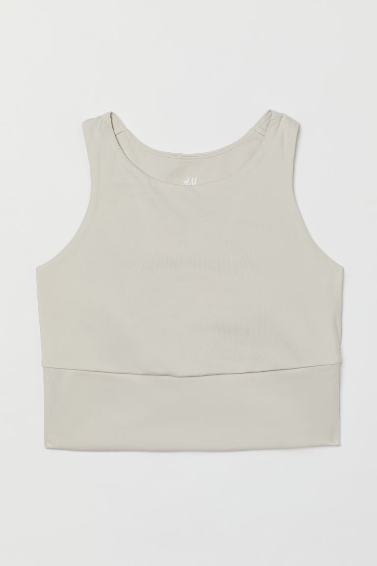

Спортивный бюстгальтер без косточек H&M, светло-бежевый