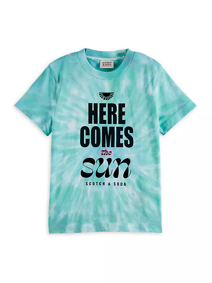

Футболка Little Boy's & Boy's с принтом тай-дай Scotch & Soda, цвет aqua tie dye
