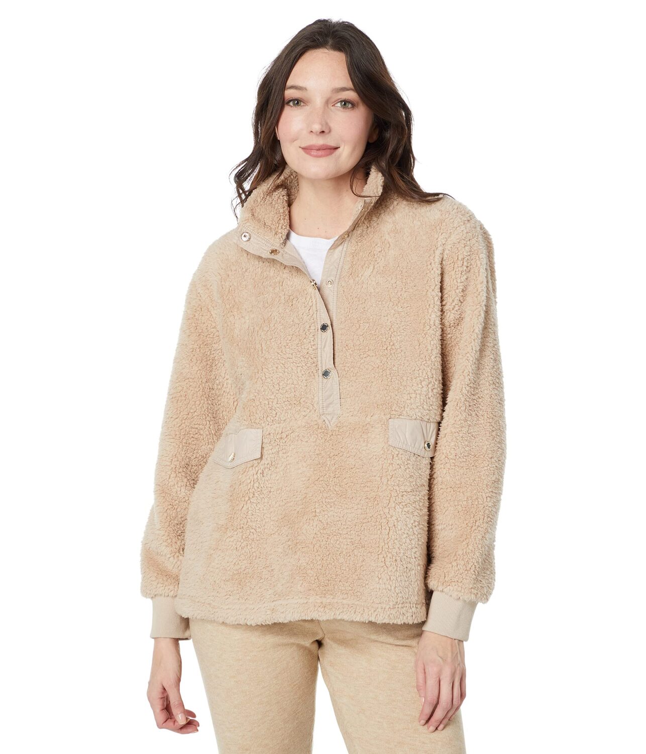 

Худи Calvin Klein, 1/2 Placket w/ CK Snaps, Серый