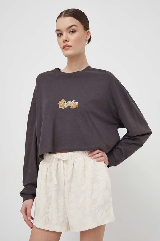 

Хлопковый топ с длинными рукавами Billabong, черный