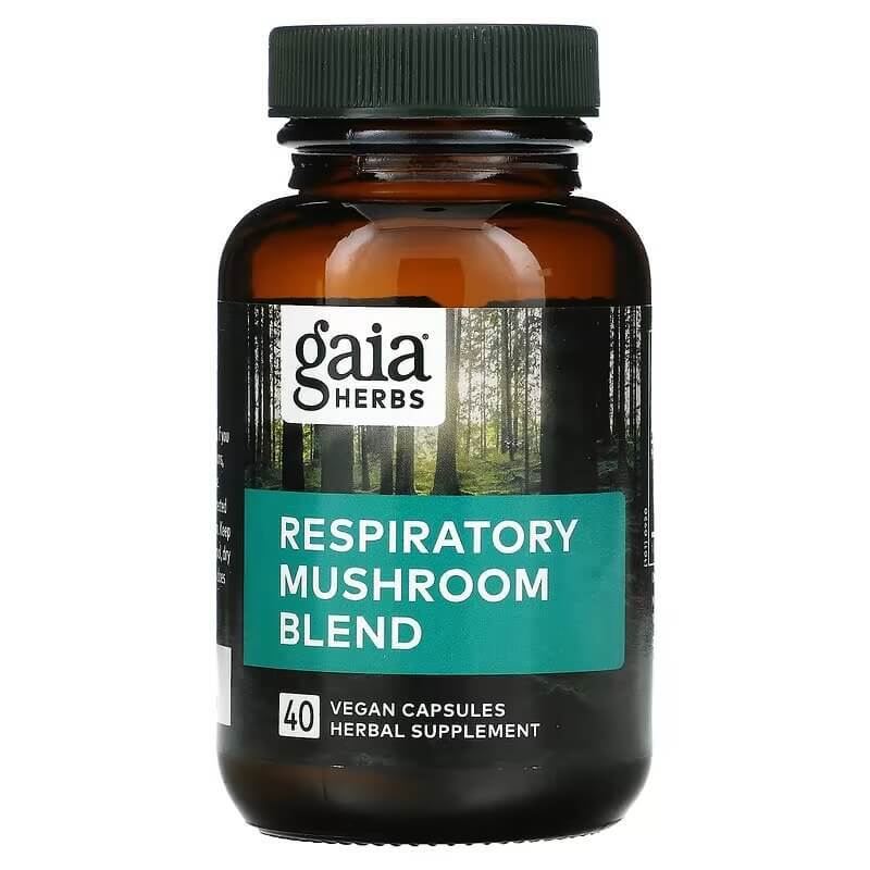 

Смесь респираторных грибов Gaia Herbs, 40 капсул