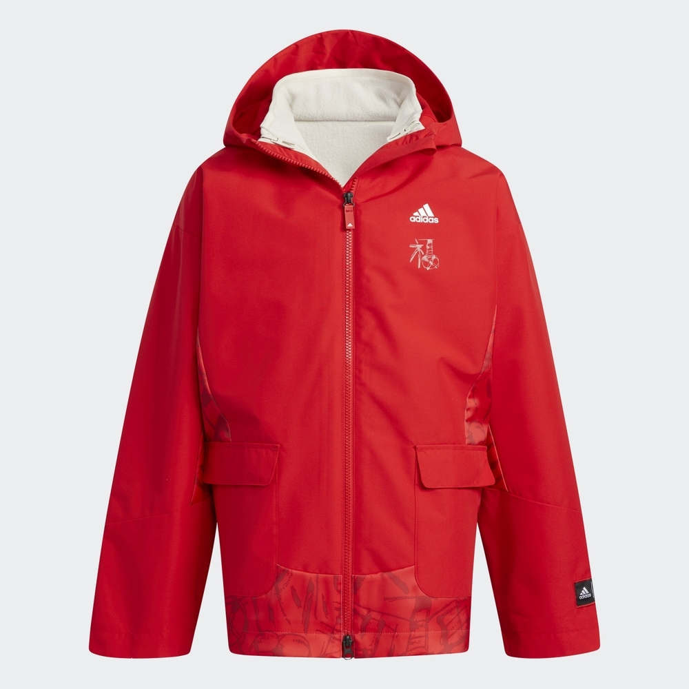 

Куртка adidas Children's Reversible with Hood, красный/бежевый