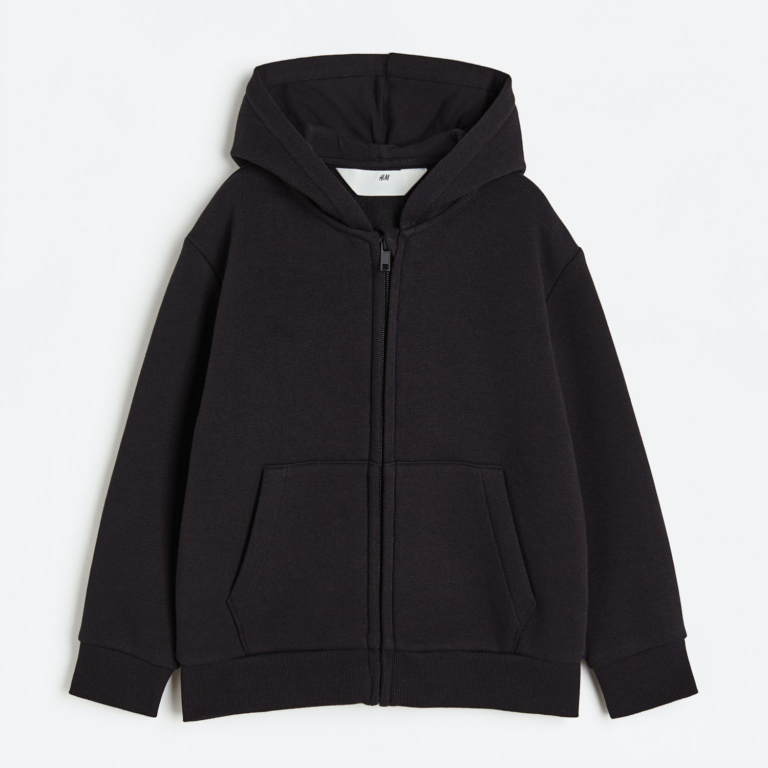 

Толстовка с капюшоном на молнии H&M Basics, черный