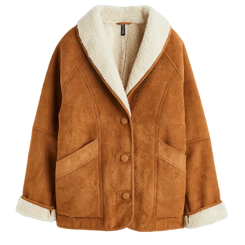 

Куртка H&M Teddyfutter, коричневый