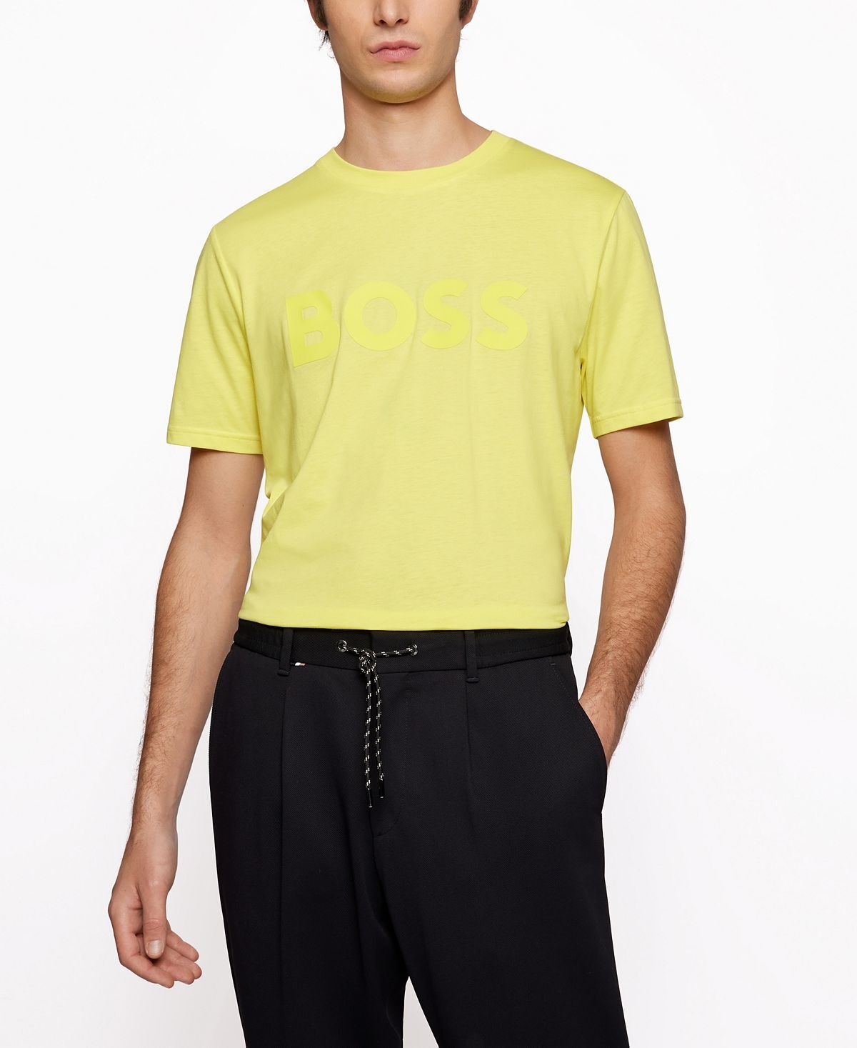 

Мужская футболка boss из смесового хлопка Hugo Boss