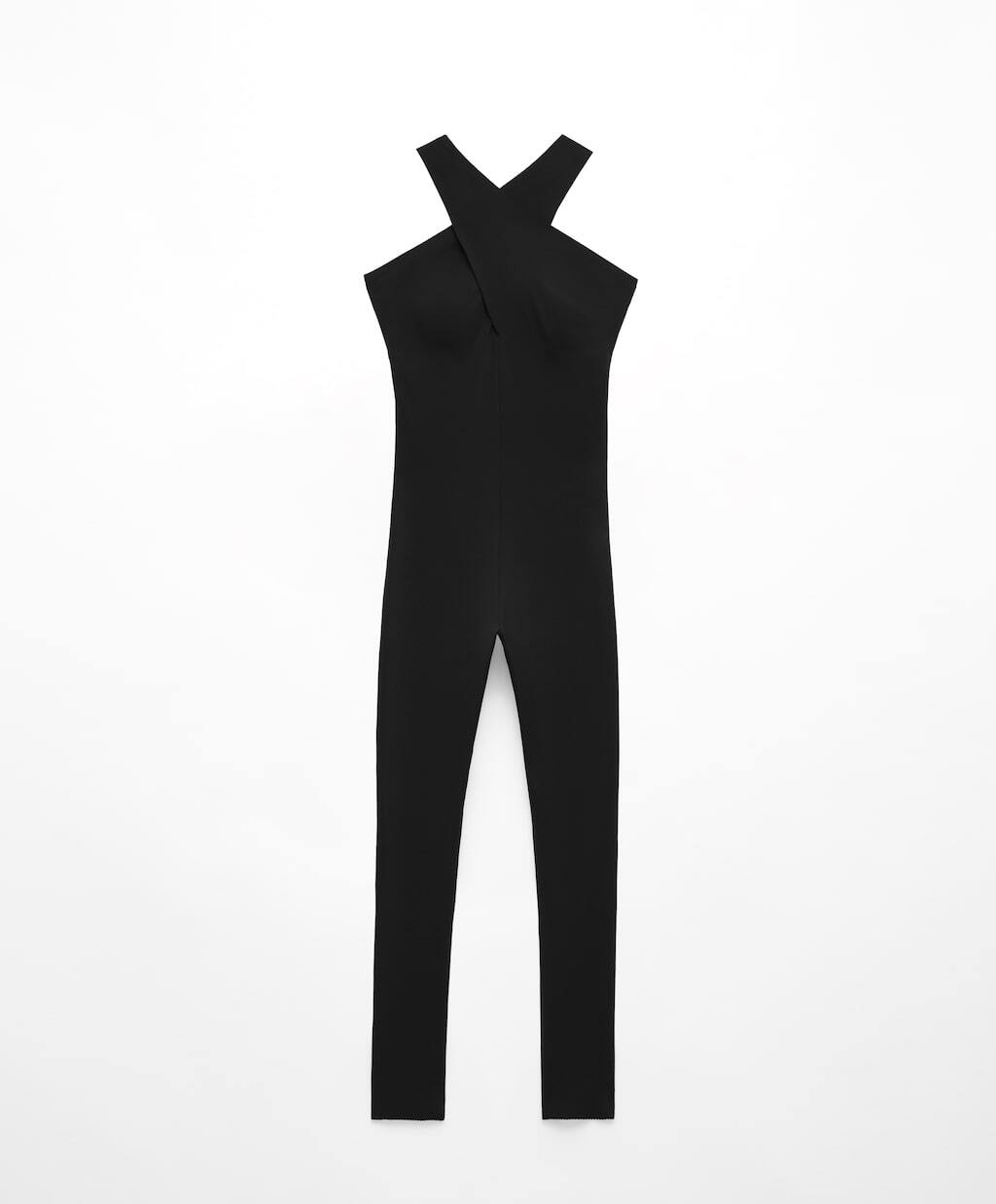

Комбинезон OYSHO Raise Up Compressive Halter Wrap, черный