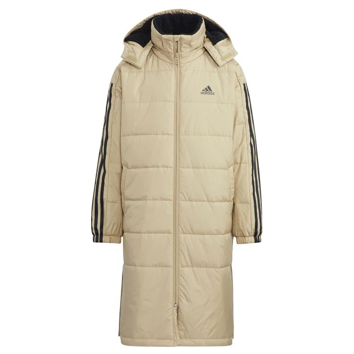 

Длинное пальто Adidas, бежевый/черный