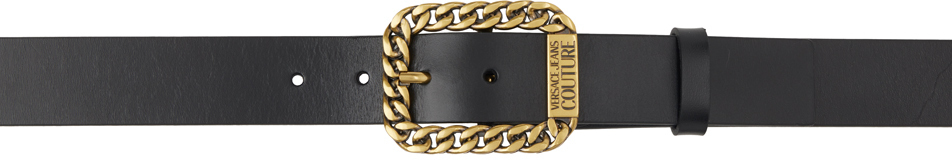 

Черный ремень с цепочкой Versace Jeans Couture