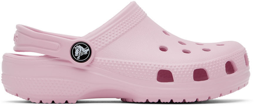 

Детские розовые классические сабо Crocs