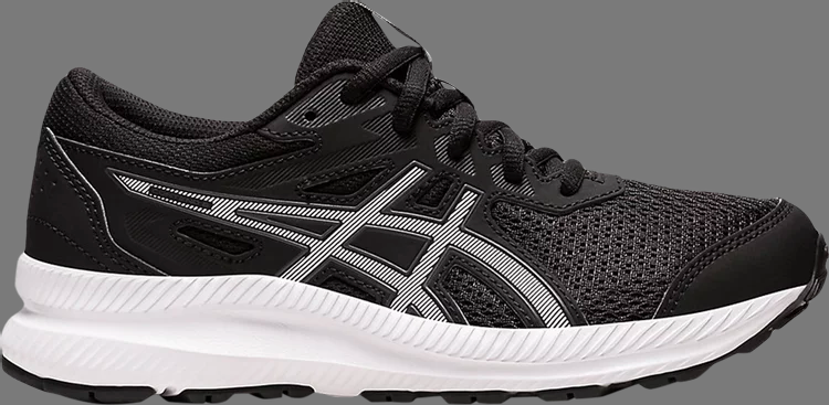 Кроссовки contend 8 gs 'black white' Asics, черный - фото