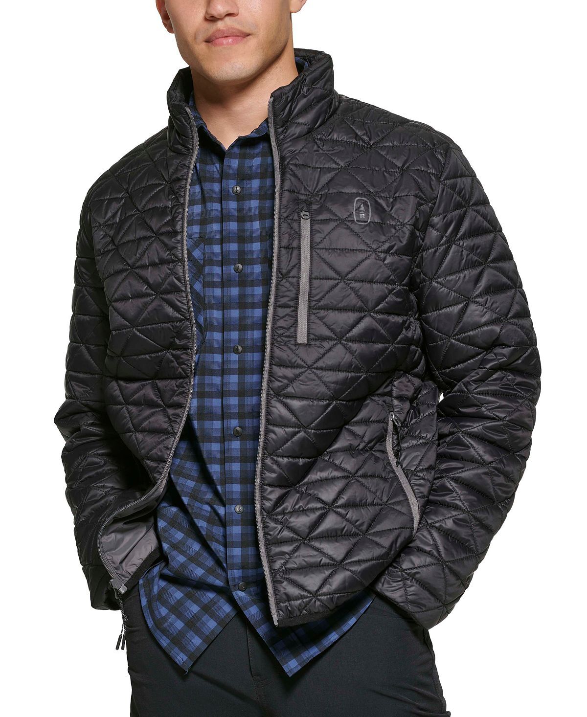 

Мужская стеганая куртка-пуховик delta diamond packable BASS OUTDOOR, мульти, Серый
