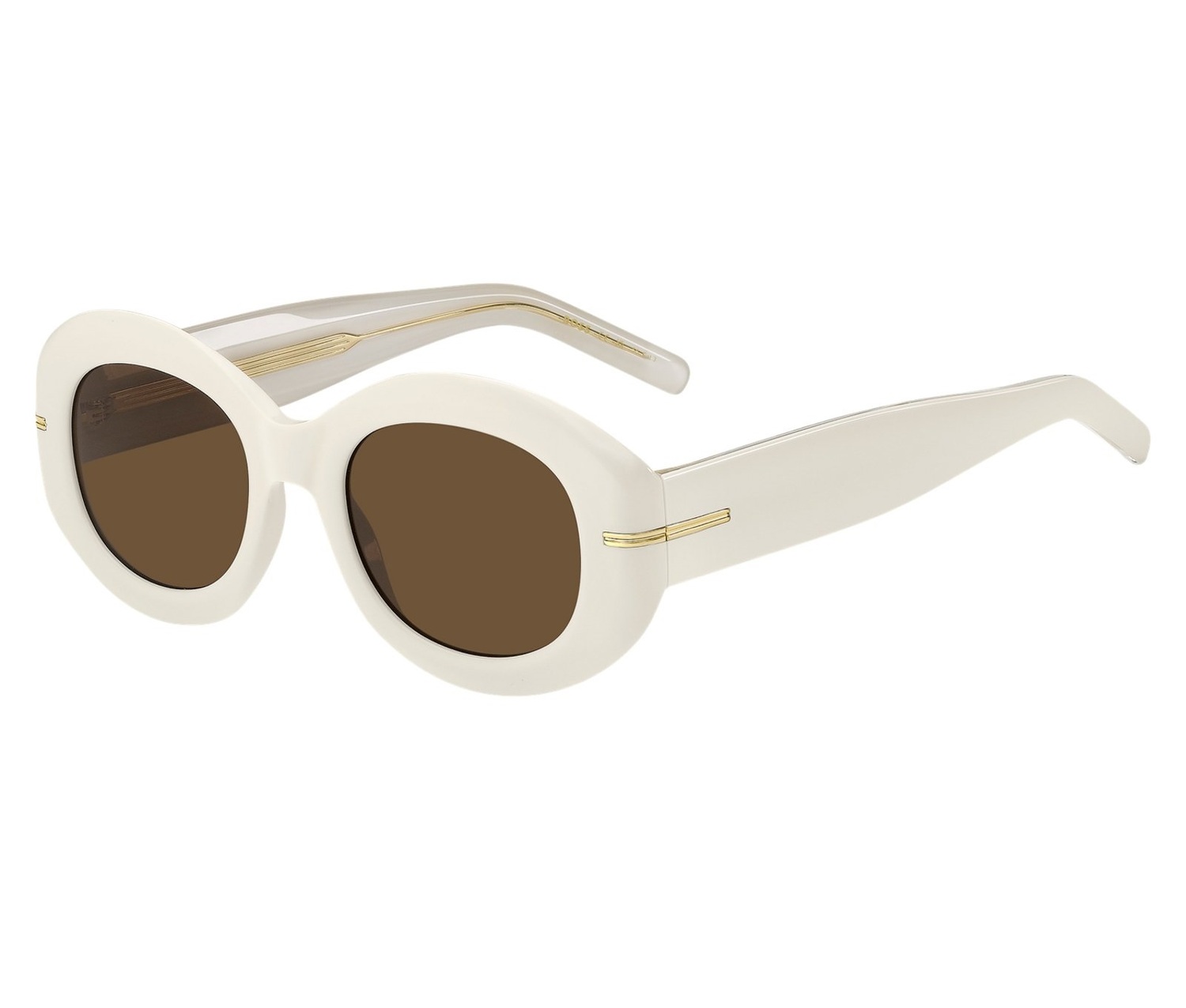

Солнцезащитные очки Hugo Boss White-acetate With Signature Gold-tone Detail, белый