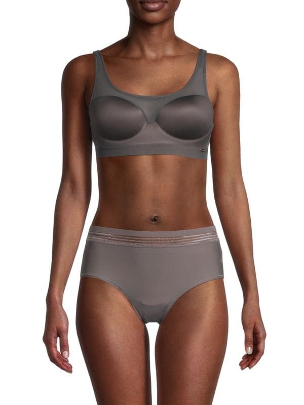 

Прозрачный бюстгальтер на косточках с иллюзией шеи Le Mystere Charcoal grey