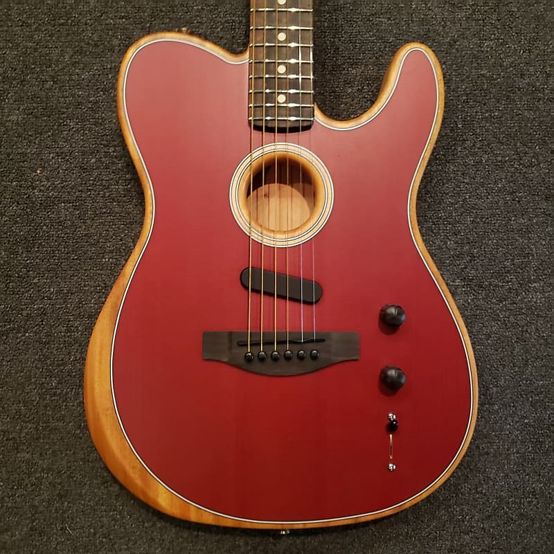 

Fender American Acoustasonic Telecaster — темно-красный