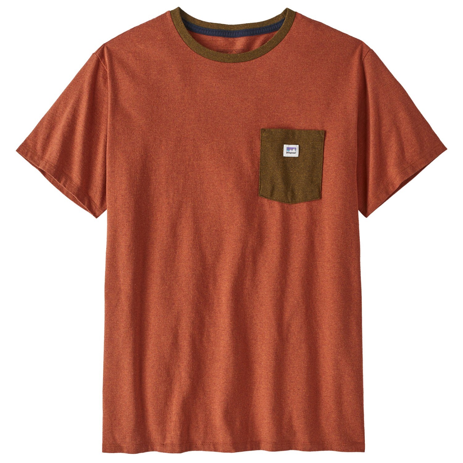 

Футболка Patagonia Shop Sticker Pocket Responsibili Tee, цвет Henna Brown