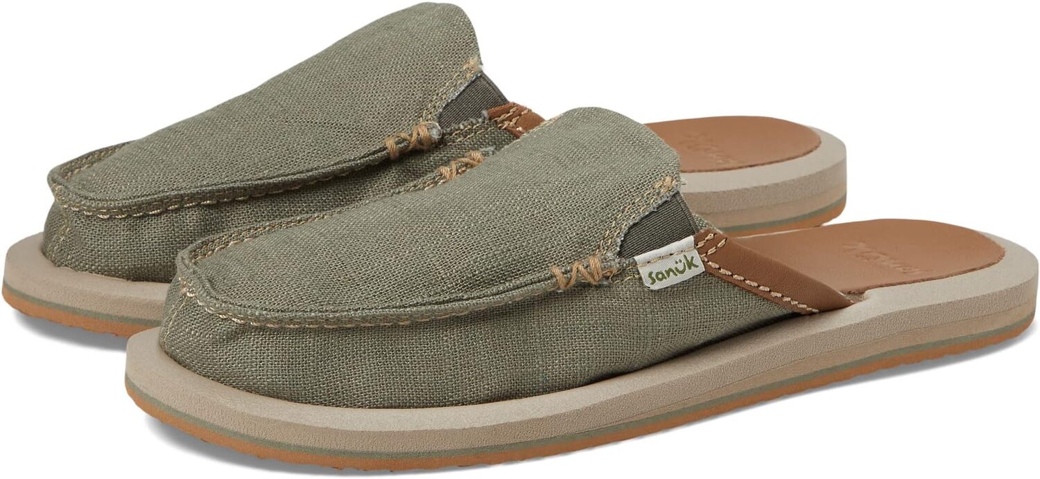 

Лоферы You Got My Back St Hemp Sanuk, цвет Smokey Olive
