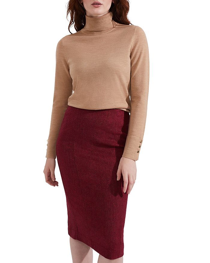 

HOBBS LONDON Твидовая юбка-карандаш Daniella, красный