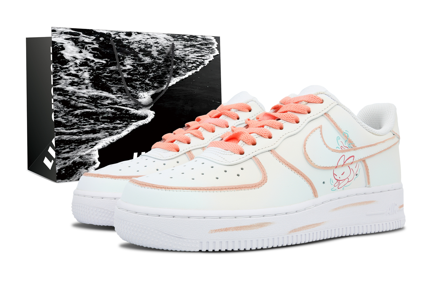 

Кроссовки Nike Air Force 1 Skateboard Shoes Women's Low-Top Orange