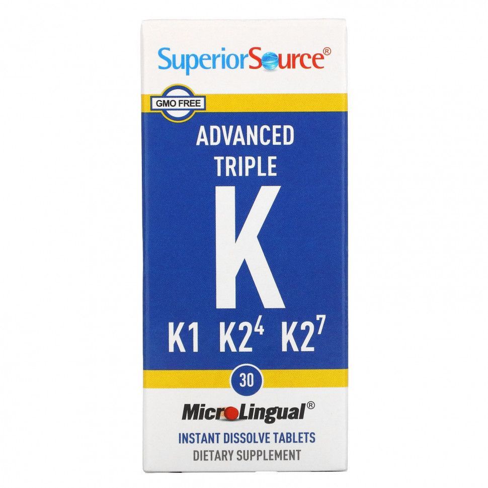 Superior Source Advanced Triple K 30 быстрорастворимых таблеток MicroLingual
