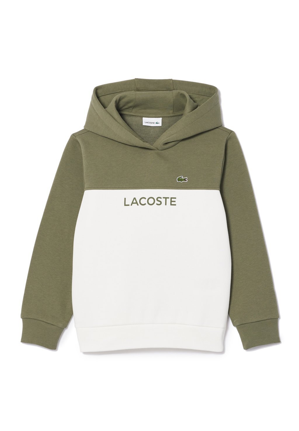 Толстовка COLOR BLOCK Lacoste, цвет vert kaki blanc cy чехол mypads pettorale для всё для effire cityphone cy 100