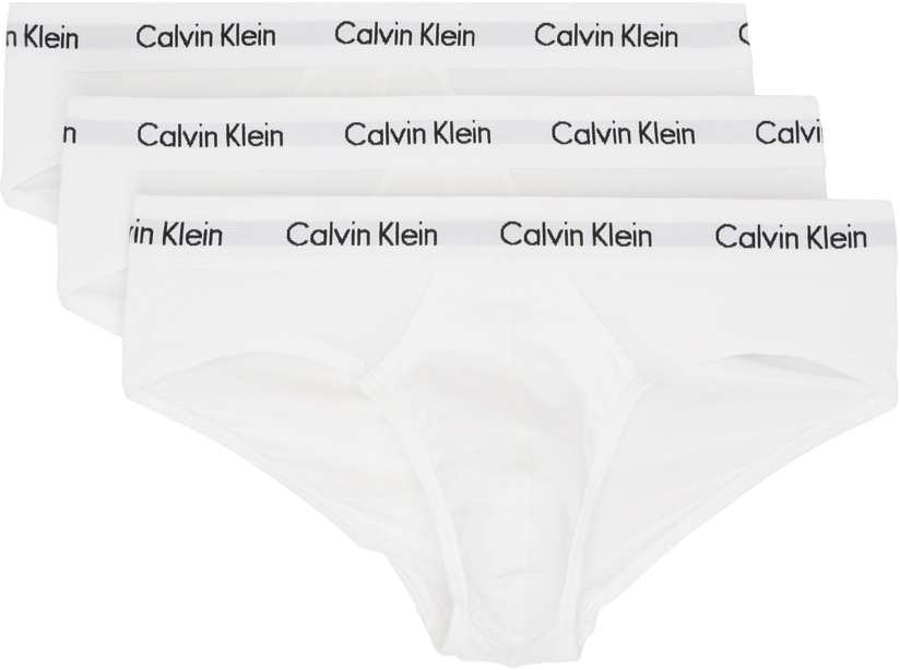 

Набор из трех белых трусов на бедрах Calvin Klein Underwear