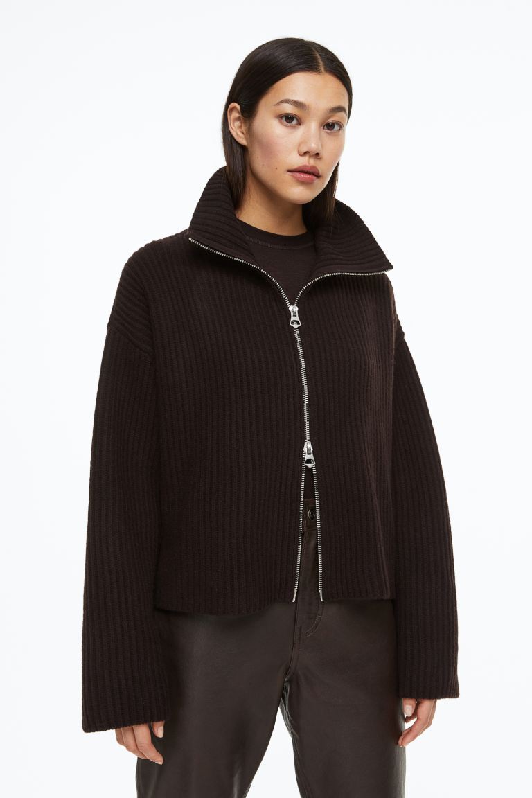 

Кардиган из смесового кашемира H&M, темно коричневый
