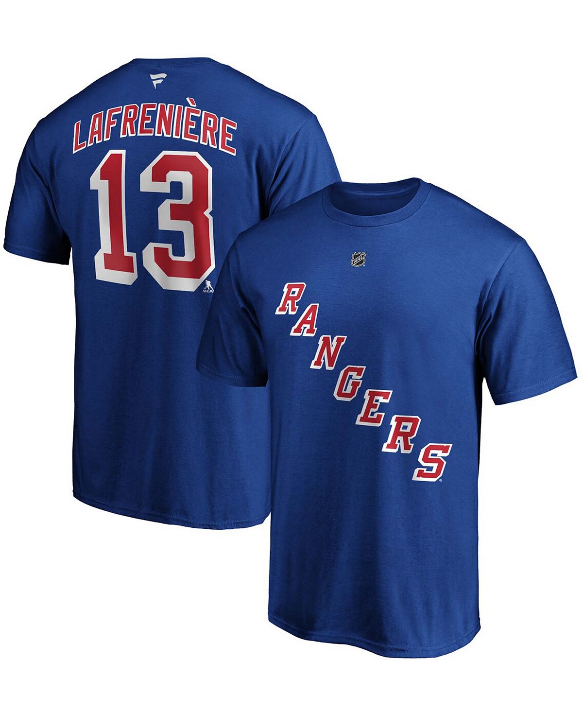 Мужская футболка alexis lafrenivre blue new york rangers authentic с именем и номером стека Fanatics, синий бейсболка нью йорк рейнджерс