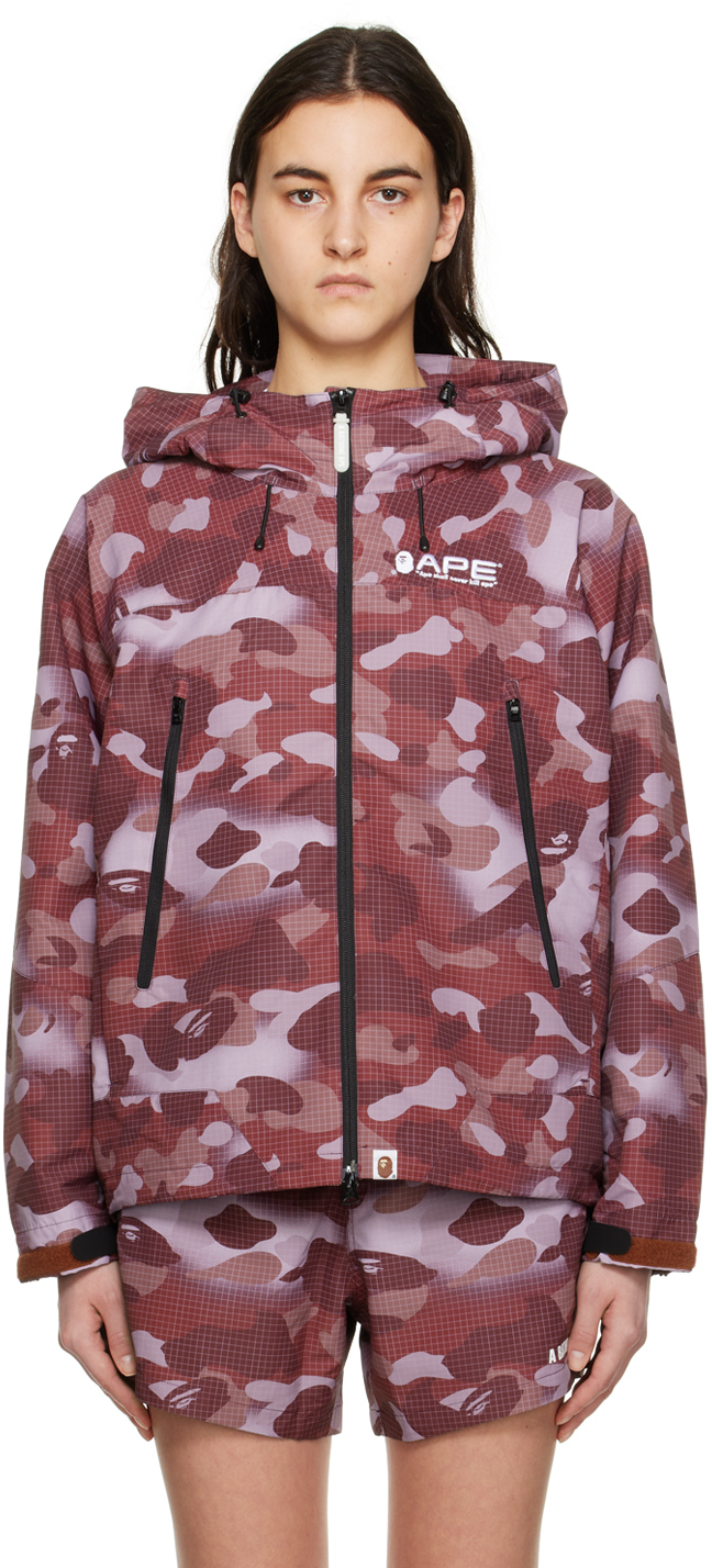 

Темно-красный жакет в клетку BAPE