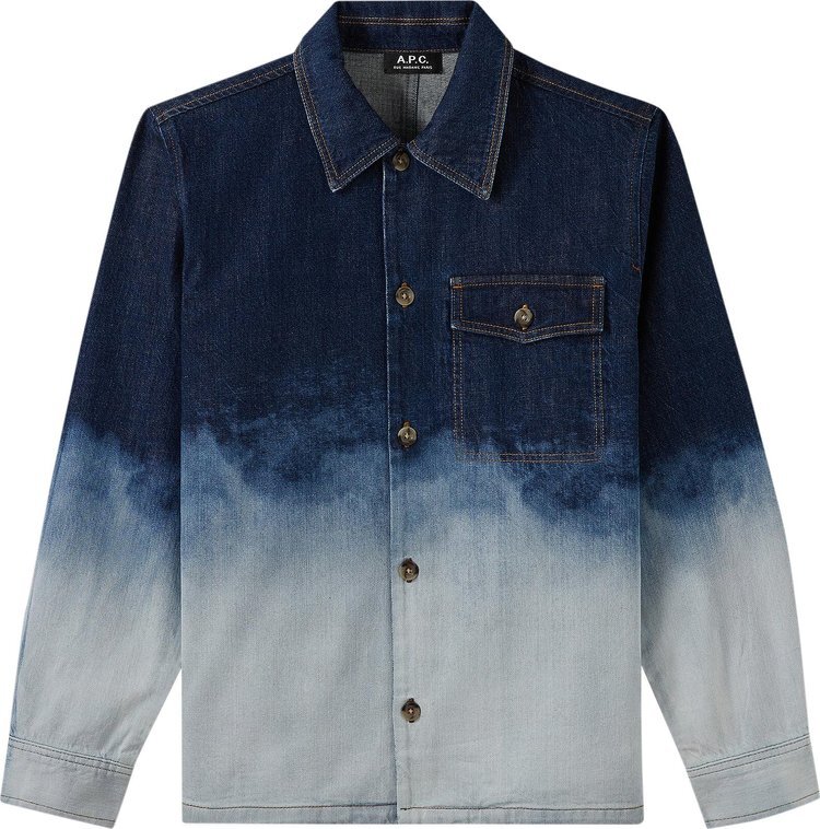 

Куртка A.P.C. Veste Pierre Denim Jacket 'Bleached Out', синий