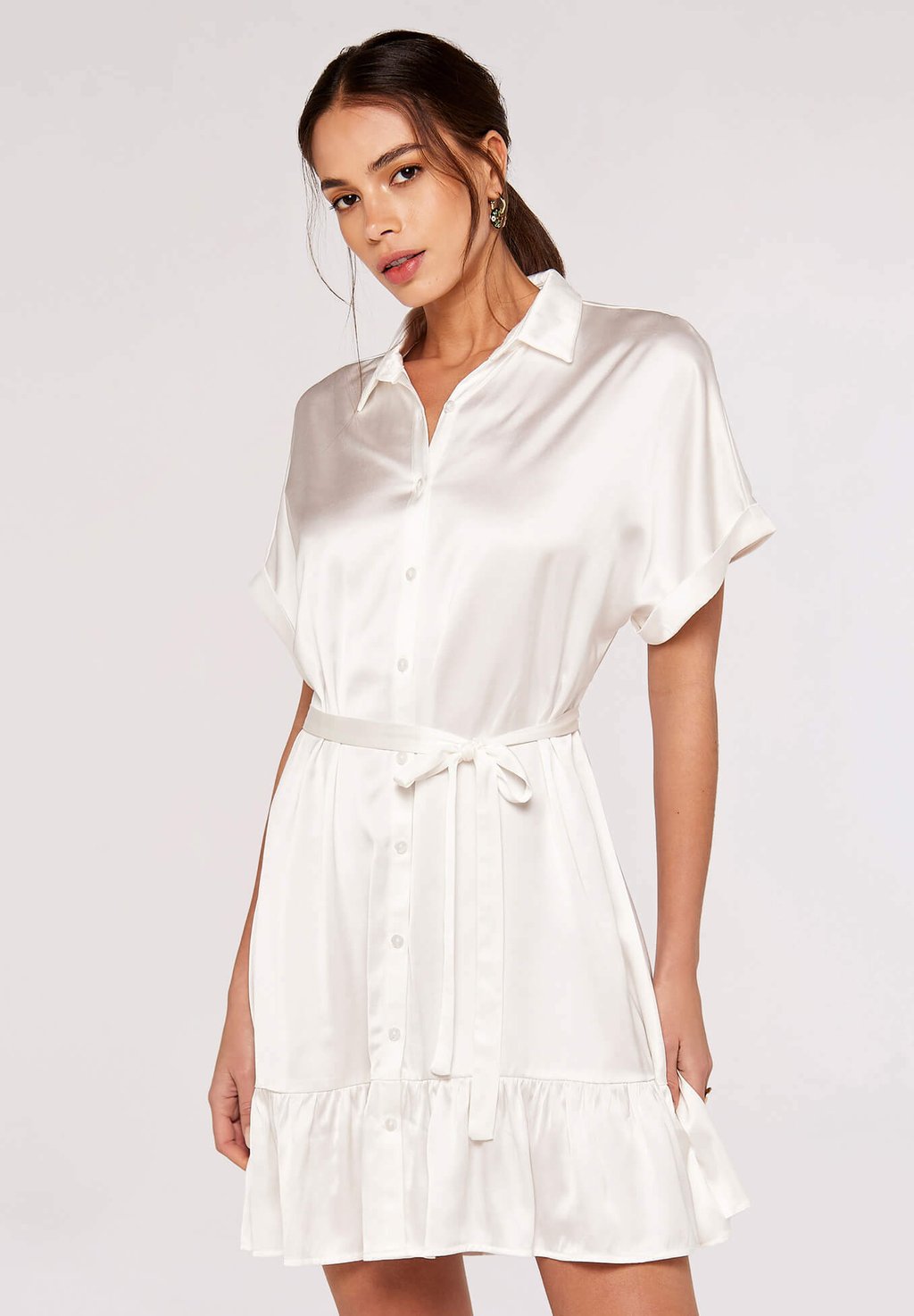 Платье-блузка RUFFLE Apricot, цвет white летнее платье paisley print ruffle mini apricot