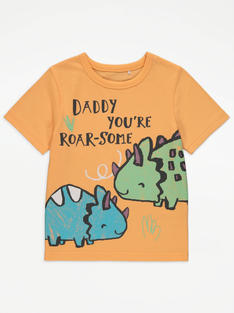 

Футболка Orange Daddy Dinosaur Roar-Some George., оранжевый