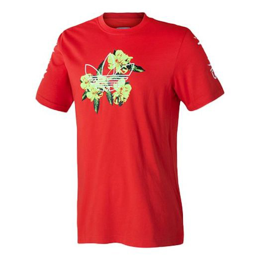 

Футболка Adidas originals Sports Round Neck Short Sleeve Pink Red, Красный