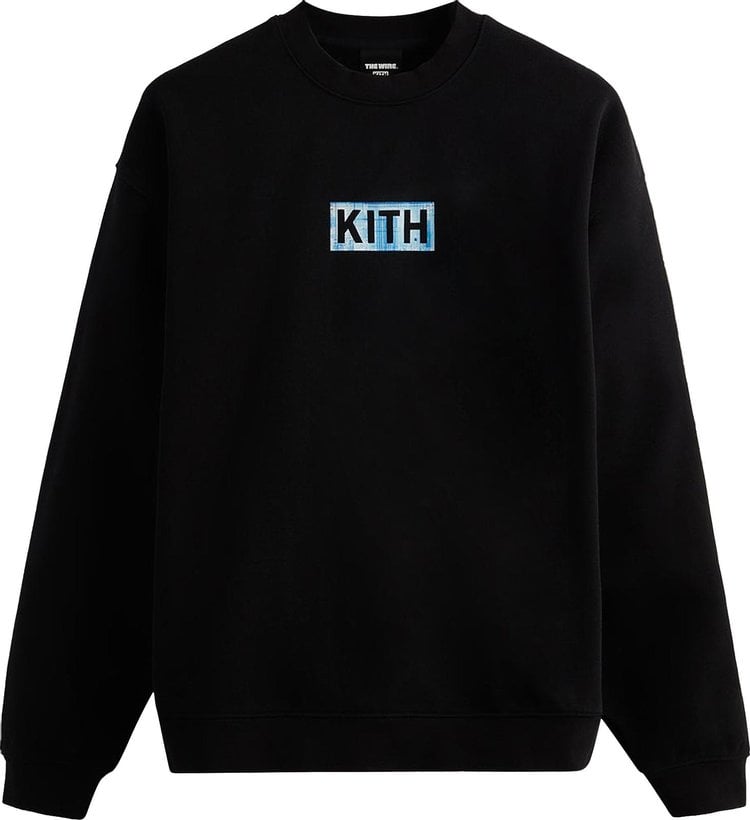 Толстовка Kith For The Wire Rules Change Vintage Crewneck 'Black', черный - фото