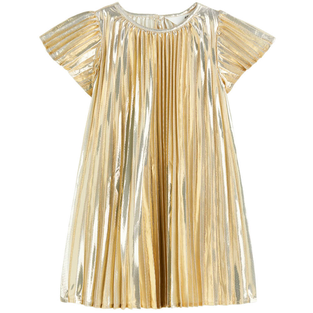 

Платье H&M Flutter-sleeved, золотой