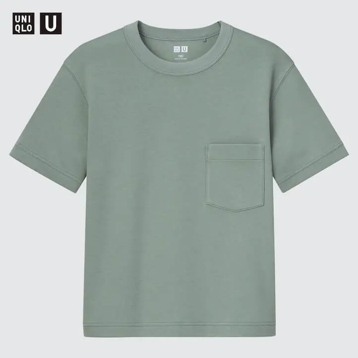 

Футболка детская Uniqlo Kids Airism Cotton Crew Neck Short Sleeved, зеленый