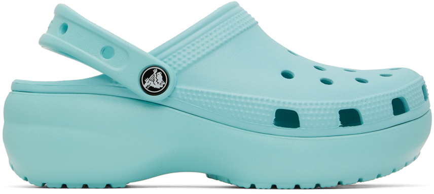 

Синие классические сабо на платформе Crocs