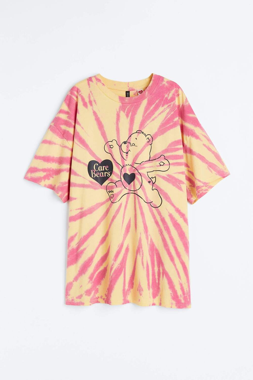 

Футболка H&M Care Bears Oversized Printed, желтый/розовый