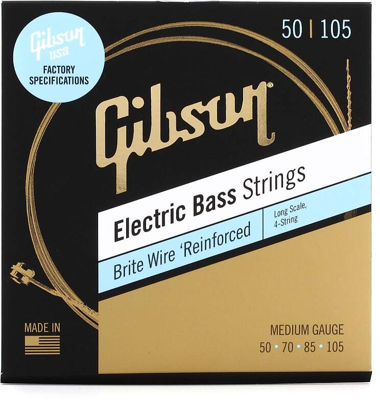 

Gibson Accessories SBG-LSM Brite Wire Струны для электробас-гитары - мензура .050-.105 средней длины