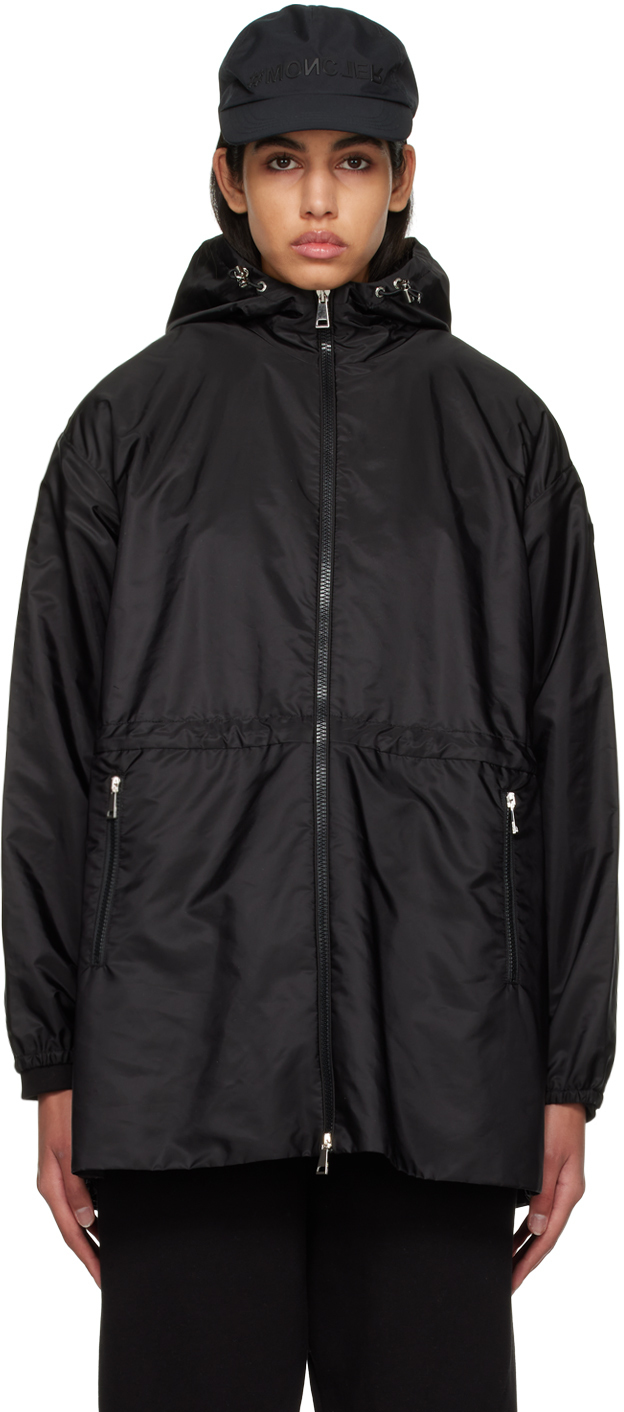 

Черная мокрая куртка Moncler, Черный
