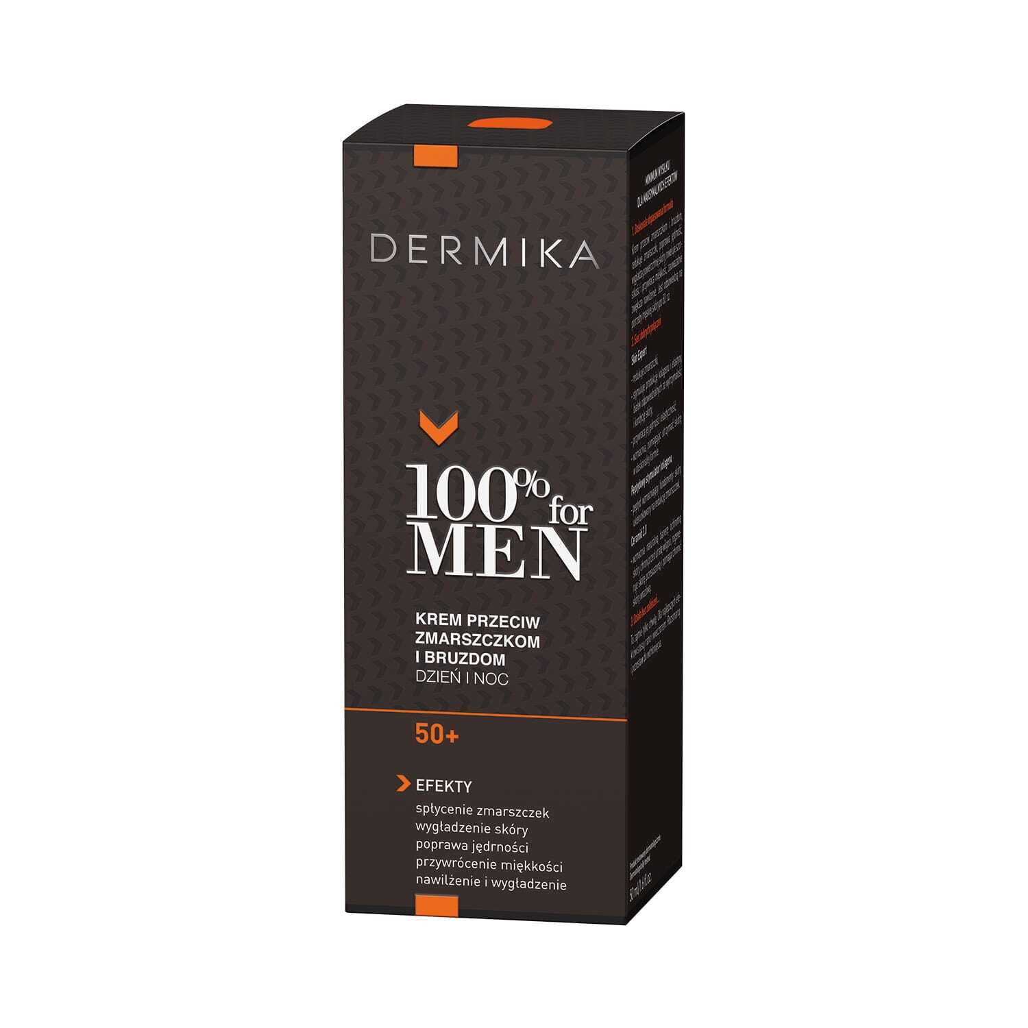 

Dermika 100% for Men Cream 50+ дневной и ночной крем против морщин и борозд 50мл