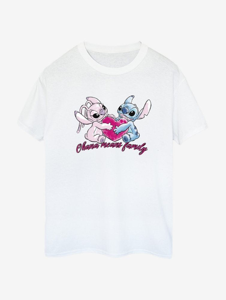 

Белая футболка для взрослых NW2 Disney Lilo & Stitch Ohana Angels George., белый