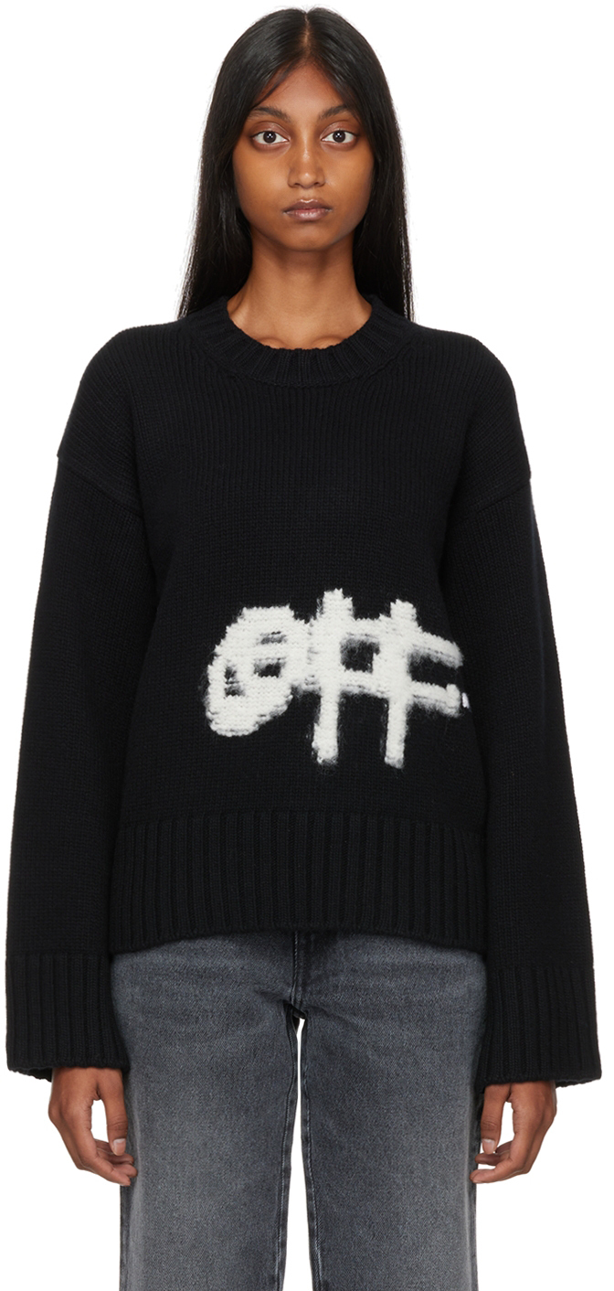 

Черный свитер интарсия Off-White